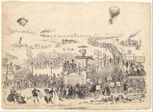 Théodhore Maurisset, ,,Degerotipomanija,“ 1839 m., litografija. 