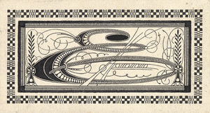 Petras Rimša. Inicialinė raidė. Iki 1912. Popierius, tušas