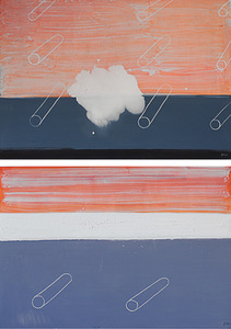 S. Paliukas. „Skylės I-II“, 2011. Drobė, aliejus, (2x) 200 x 140