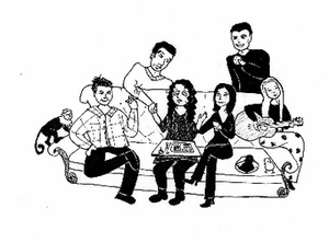 Self-portrait: Gerda Jord with Friends