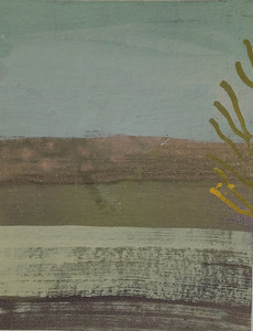 Agnė Liškauskienė. Silvery field. Licheny tree, 50 x 40, oil on cardboard and canvas, 2016