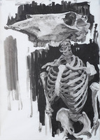 Rimvydas Mulevičius. „Antžmogis“, tapyba kinišku tušu