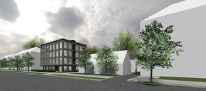 Administracinio pastato Savanorių pr. 239 projektinių pasiūlymų vizualizacija