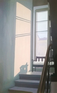 M. Daujotas. „Laiptinė Ožeškienės gatvėje“, al. dr., 90 x 150, 2016