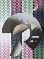 TIME AND SIGN II, 1989, coloured, mixed technique, 52x39.