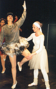 V. Grigaitytė – Roza Roza in the play Dance Lesson (director Mara Kimele). Photo from the personal archive, 1998. V. Grigaitytė – Roza Roza in the play Dance Lesson (director Mara Kimele). Photo from the personal archive, 1998.