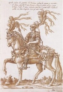 Riteris „Alla Romana“, 1554 m., Viktorijos ir Alberto muziejus, Londonas, Didžioji Britanija Riteris „Alla Romana“, 1554 m., Viktorijos ir Alberto muziejus, Londonas, Didžioji Britanija