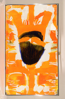 Stiklo plokštės iš ciklo „Kaukės“, 2005.