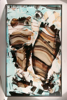 Stiklo plokštės iš ciklo „Kaukės“, 2005.