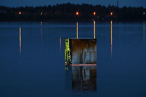 Object "Cube of memories", 2008. Plastic construction, mirror, 200 x 200 x 200. Zarasai, Events of the Capital of Culture. Photo by Normantė Ribokaitė