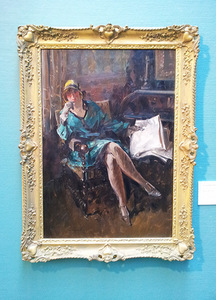 Armand Massonet. Woman in green. Astijus Krauleidis-Vermontas' photo