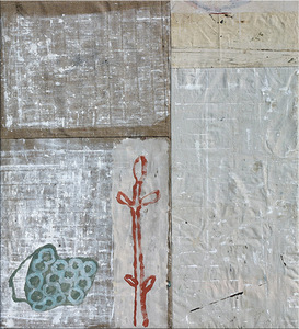 Agnė Liškauskienė. „Daiktai sniege“, 160 x 145, drobė, akrilas, 2011