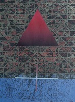 PERMANENT SIGNS III, 1996, coloured, mixed technique, 80 x 60.