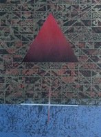 PERMANENT SIGNS III, 1996, coloured, mixed technique, 80 x 60.