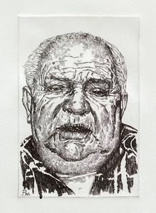 Rimvydas Mulevičius. „Poeto Gintaro Patacko portretas“, estampas