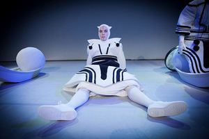 A. Gaučas during the rehearsal of the play Solė and the Grandmothers. Donatas Stankevičius' photo from the Kaunas State Drama Theatre archive. A. Gaučas during the rehearsal of the play Solė and the Grandmothers. Donatas Stankevičius' photo from the Kaunas State Drama Theatre archive.