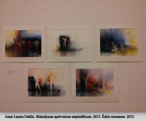 Annn Larson Dahlin "Sklandymas spalvotuose atspindžiuose". 2013. "Šokis atspindžiuose". 2013.