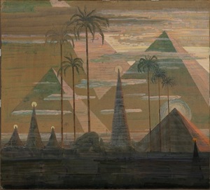 M. K. Čiurlionis ,,Andante”, 1909 m. Iš ciklo Sonata VII (Piramidžių sonata), M.K. Čiurlionio nacionalinis muziejus, Kaunas, Lietuva M. K. Čiurlionis ,,Andante”, 1909 m. Iš ciklo Sonata VII (Piramidžių sonata), M.K. Čiurlionio nacionalinis muziejus, Kaunas, Lietuva