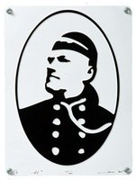 I. 2005, metal, enamel, 40x30.