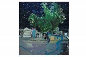 A.Barzdukaitė – Vaitkūnienė. “A Night in Resort”, 2011 – 2012, canvas, enamel, 150x138