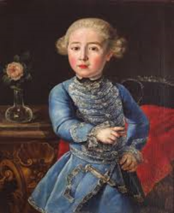 Než. aut. „Berniukas su rože“, XVIII a. II pus. Žemaičių muziejus „Alka“, Telšiai.