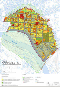 Kauno Naujamiesčio tvarkymo plano koncepcijos pagrindinis brėžinys. Iš Kpd.lt archyvo