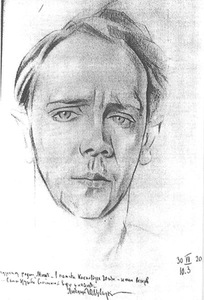 M.Čechovas Maskvoje 1920 m. Autorius nežinomas. Nuotr. iš http://archive.criticalstages.org