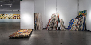 Fragments of E. Varkulevičius-Varkalis' exhibition. Rymantas Penkauskas' photo.