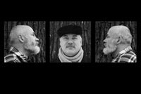 Poetas Elmiškis ir žurnalistas Vidmantas Kiaušas.