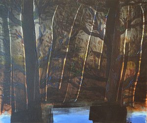 J. Rancevienė. „Ežiukas rūke“, 50x60, drobė, aliejus, akrilas, 2015-2016m.