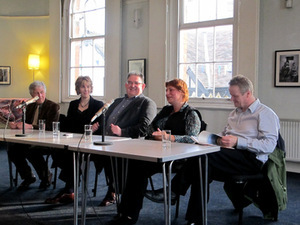 Conversation about works performed in the festival: David Matthews, Cecilia McDowell, George Vass, Zita Bružaitė, Adrian Williams