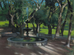 Kazimieras Stabrauskas. Fountain in the park Kazimieras Stabrauskas. Fountain in the park