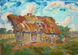 A. Galdikas. 'Where the Mossy Hut Is' (c. 1944). Photo from Kunstkamera.lt