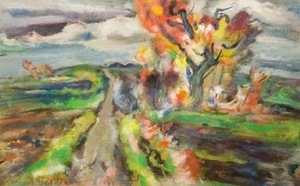 A. Galdikas. 'Autumn Landscape' (1960). Photo from Kunstkamera.lt