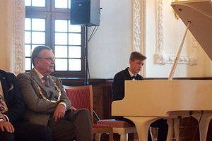 „Kaunas Jazz" įkūrėjas ir meno vadovas Jonas Jučas festivalio atidarymo renginyje