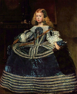 D.Velázquez. "Portrait of Infanta Margarita Teresa in a blue dress", 1659. Vienna Art History Museum, Austria D.Velázquez. "Portrait of Infanta Margarita Teresa in a blue dress", 1659. Vienna Art History Museum, Austria