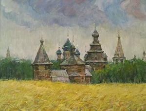 V. Kasatkinas. „Miežių laukas. Suzdalė“, 1983 m.