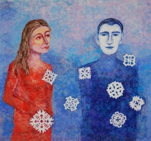 L.Kozlovienė. "Įšaldyti jausmai". 2010, 115x107, vilna, vėlimas. L.Kozlovienė. "Įšaldyti jausmai". 2010, 115x107, vilna, vėlimas.