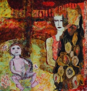 L.Kozlovienė. "Prigimties ir Dievo valios sandora". 130x120cm. 2012m. mišri technika-siuvinėjimas, vėlimas. L.Kozlovienė. "Prigimties ir Dievo valios sandora". 130x120cm. 2012m. mišri technika-siuvinėjimas, vėlimas.