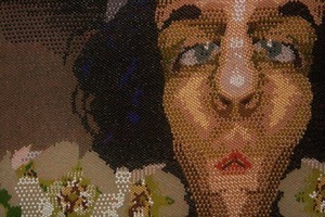 „1981/03/09“, 2011 m., 90x60cm, karoliukai, peyote vėrimas