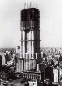 Construction of Empire State Building, New York, USA.