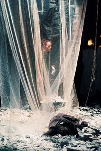 Pastorius – Kęstutis Povilaitis, Kurčnebylė tarnaitė – Aušra Keliuotytė. M.Kiaušaitės nuotr.