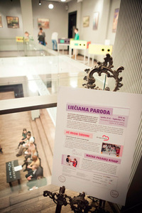 Exhibition I see the world differently featured clay sculptures made by visually impaired children and aided by Nomeda Marčėnaitė. Exhibition I see the world differently featured clay sculptures made by visually impaired children and aided by Nomeda Marčėnaitė.