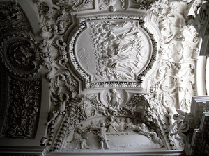St. Peter and Paul church interior detail, 1675, Vilnius. Author's photo.