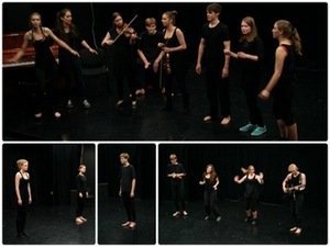 Vaidybos programos pirmakursiai. Iš asmeninio Inos Pukelytės archyvo