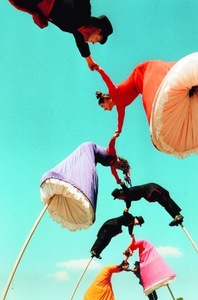 The last, sixth festival LIFE, 2000. Show of the Australian group Strange Fruits. Photo from the archive of the festival LIFE (by Henry Krul).