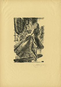 Vytautas Kazimieras Jonynas (1907–1997). Iliustracija J. V. Getės romanui „Jaunojo Verterio kančios“. 1943–1947. Popierius, medžio raižiniai. Nac. M.K.Čiurlionio dailės muziejaus archyvas, skenavo Edgaras Austinskas