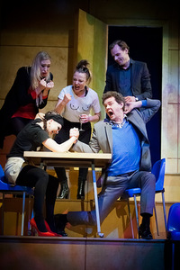 Spektaklio „Žalgirės“ (rež. V. Bareikis) scena. D. Stankevičiaus (NKDT) nuotr.