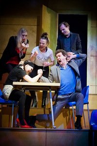 Spektaklio „Žalgirės“ (rež. V. Bareikis) scena. D. Stankevičiaus (NKDT) nuotr.